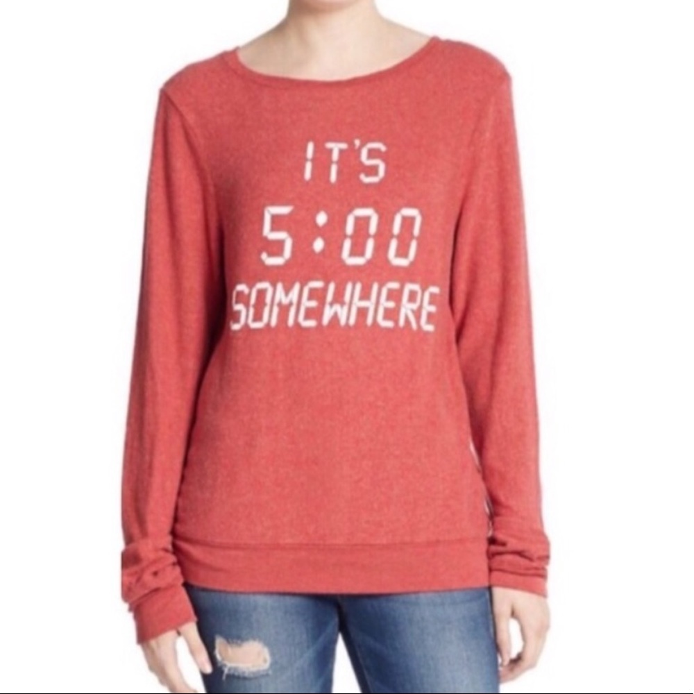 Wildfox It’s 5’oclock Somewhere Graphic Top